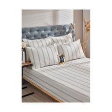 Krémovobiele bavlnené predĺžené obliečky na dvojlôžko 200x220 cm – Mila Home