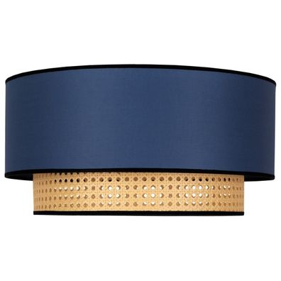 Duolla - Stropné svietidlo BOHO 1xE27/15W/230V pr. 45 cm modrá/ratan