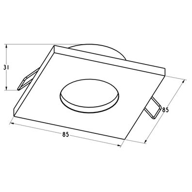 Zuma Line ARGU10-032 - Podhľadové svietidlo CHIPO DL 1xGU10/50W/230V IP54 čierna