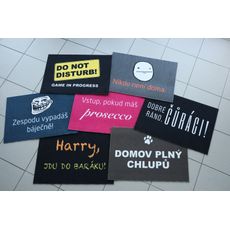 Mercury Flooring , Rohožka Do not disturb (game in progress) 40x60 cm, 40x60, čierna, žltá