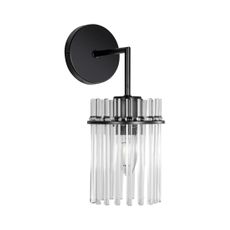 Nástenná lampa 1xE27/60W/230V čierna/číra
