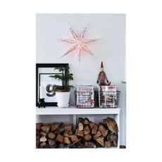 Markslöjd 703553 - Vianočná dekorácia ELIN 1xE14/25W/230V biela/červená 75 cm