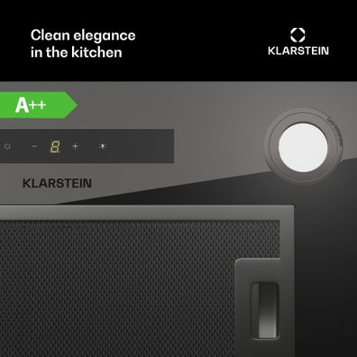 Klarstein Paolo 52 vstavaný Digestor 52 cm 439 m³/h LED Touch A++