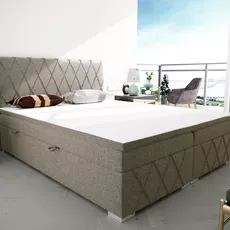 Posteľ Boxspring Royal, 200x180, hnedá (Inari26)