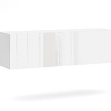 Vivaldi Závesný TV stolík Vivo 140 cm s LED osvetlením biely