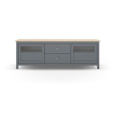 Zelený TV stolík z borovicového dreva 180x59 cm Misti – Marckeric