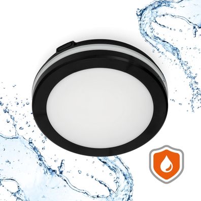 LED Kúpeľňové stropné svietidlo so senzorom LED/12W/230V pr. 20 cm čierna + DO