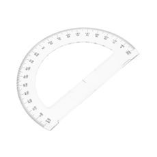 Japonský polkruhový uhlomer SHINWA z číreho akrylátu 180 ° - priemer 150 mm