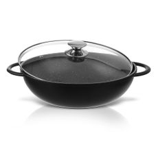 Orion Panvica WOK GRANDE 32 cm so sklenenou pokrievkou