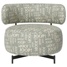 Joop! DIZAJNOVÉ KRESLO, textil, modrá, zelená