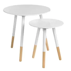 Okrúhle odkladacie stolíky v súprave 2 ks Viborg – Premier Housewares
