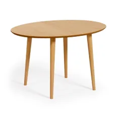 Rozkladací jedálenský stôl v dekore duba v prírodnej farbe 90x120 cm Oqui – Kave Home