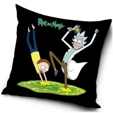 Dekoračný vankúš Rick and Morty - Brána do tretej dimenzie - 40 x 40 cm