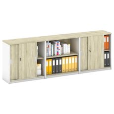 Zostava skríň MIRELLI, Typ II - biela/dub sonoma