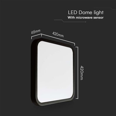 LED Kúpeľňové stropné svietidlo so senzorom LED/36W/230V 4000K IP44 čierna