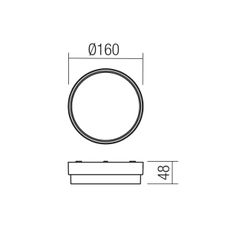 Redo 90516 - LED Vonkajšie stropné svietidlo URANIA LED/10W/230V IP65 antracit
