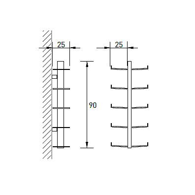 Radius design cologne Dřevník 10 poliček RADIUS DESIGN (WOODEN TREE WALL SMALL 729A) černá