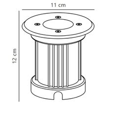 Nordlux - Vonkajšie nájazdové svietidlo PATO 1xGU10/35W/230V IP65