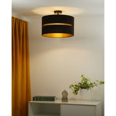 Duolla - Prisadený luster DUO 1xE27/15W/230V pr. 40 cm čierna/zlatá