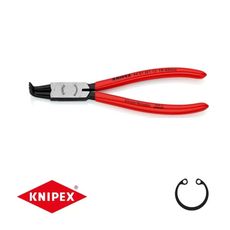 Kliešte na poistné krúžky 170 mm, vnútorne zahnuté. Knipex - 44 21 J21 - DIN 5256 D. Leštené, potiahnuté plastom