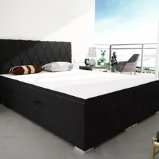 Posteľ Boxspring Royal, 200x160, čierna (Mono 248)