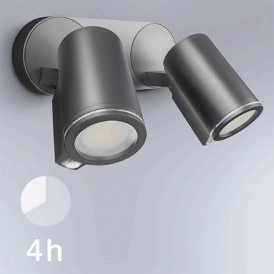 STEINEL 058654- LED Vonkajšie vietidlo so senzorom SPOT DUO 2xGU10/7,5W/230V IP44