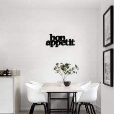 Kovová nástenná dekorácia 59x27 cm Bon Appetit - Bystag
