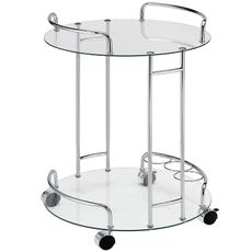 Servírovací vozík Gc7514 chróm/sklo