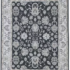 Diamond Carpets koberce Ručne viazaný kusový koberec Diamond DC-98 JN Black / ivory - 140x200 cm