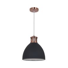 Klausen KL 6240 - Luster na lanku METAL 1xE27/15W/230V medená/čierna