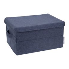 Modrý látkový úložný box s vekom 35x19x26 cm Soft Storage – Bigso Box of Sweden