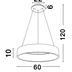Moderný luster Rando 60 3000K svetlá sivá