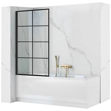 Vaňová zástena Lagos-1 fix pevný 80x140 black