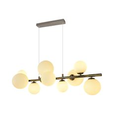 Brilagi - LED Luster na lanku MILLA 10xG9/3W/230V lesklý chróm/biela