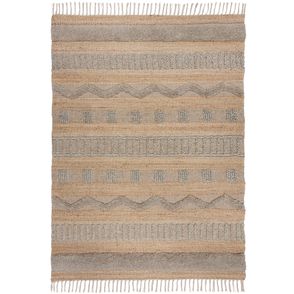 Flair Rugs koberce Kusový koberec Jubilant Medina Jute Natural/Grey - 120x170 cm