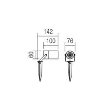 Redo 90183 - Vonkajšia lampa PIT 1xGU10/35W/230V IP65