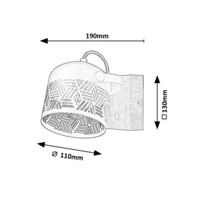 Rabalux 3298 - Nástenné bodové svietidlo ROTEM 1xE14/40W/230V