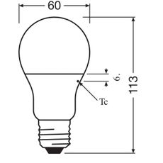 LED Žiarovka A60 E27/8,5W/230V 2700K - Osram