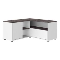 Sivo-biely TV stolík v dekore betónu 90x45 cm Angle – TemaHome