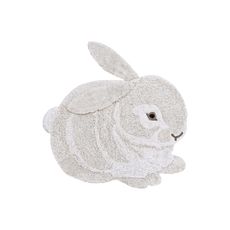 Svetlosivý prateľný ručne tkaný bavlnený detský koberec 130x135 cm Bunny – Lorena Canals