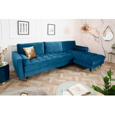 Rohová sedačka Cosy Velvet II petrol velvet