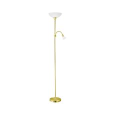 EGLO 82843 - Stojacia lampa UP 2  1xE27/60W + 1xE14/25W zlatá