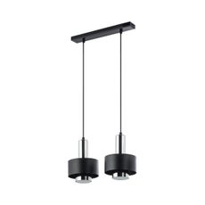 Luster na lanku RIF LUX 2xGX53/12W/230V čierna/lesklý chróm