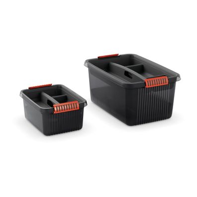 Sivý plastový rozdeľovač do úložného boxu 54,5x36x8,5 cm K Latch Box – KIS