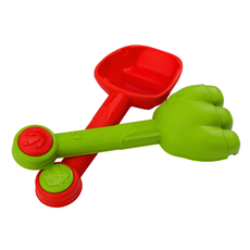 LEAN TOYS Súprava na piesok so sprchou – Dinosaurus, 6 formičiek a náradie