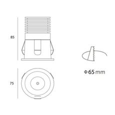LED2 - LED Kúpeľňové podhľadové svietidlo RAY LED/10W/230V čierna IP44