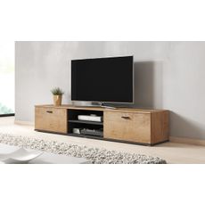 CAMA MEBLE Soho 180 tv stolík dub lefkas / čierna