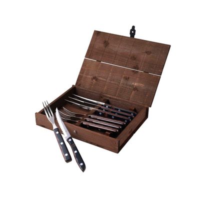 Čierny/v striebornej farbe antikoro príbor 8 ks Old Farmer Classic – Gense