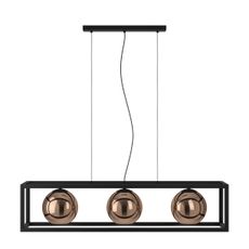 Eglo 390091 - Luster na lanku CORDOBA 3xE27/40W/230V medená/čierna