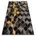 Dywany Łuszczów Kusový koberec Gloss 400B 86 3D geometric black/gold - 140x190 cm